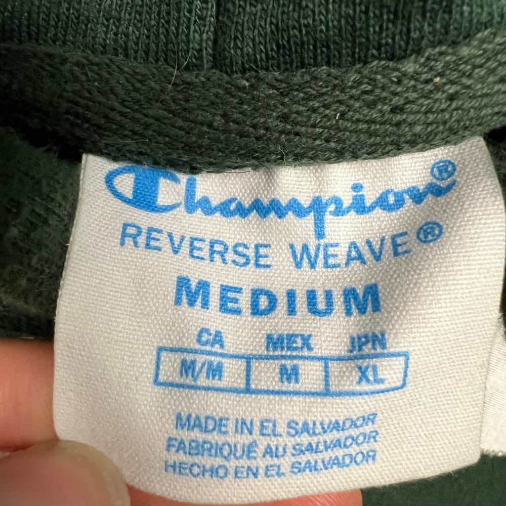 Champion Reverse Weave Tulane University Hoodie Green Mens Medium CS3051 - Picture 4 of 7